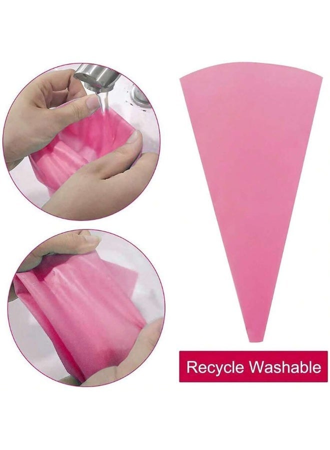 طقم تزيين الكيك برؤوس تزيين – فوهات تزيين ستانلس ستيل مع أكياس تزيين وكاشطات – مجموعة متكاملة للخبز والحلويات - 34 قطعة - Image 4